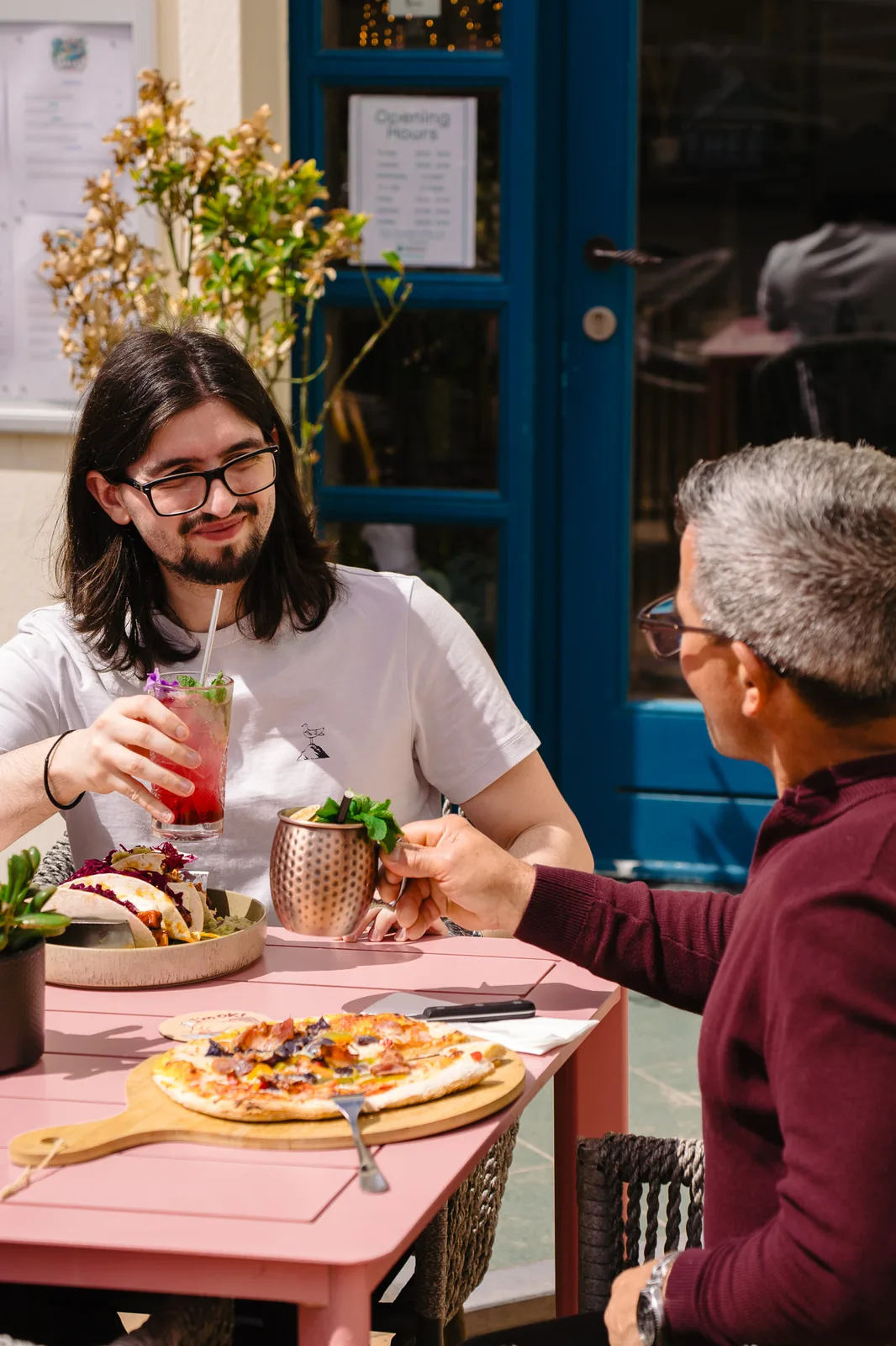 Boissons sur la terrasse de Dalu