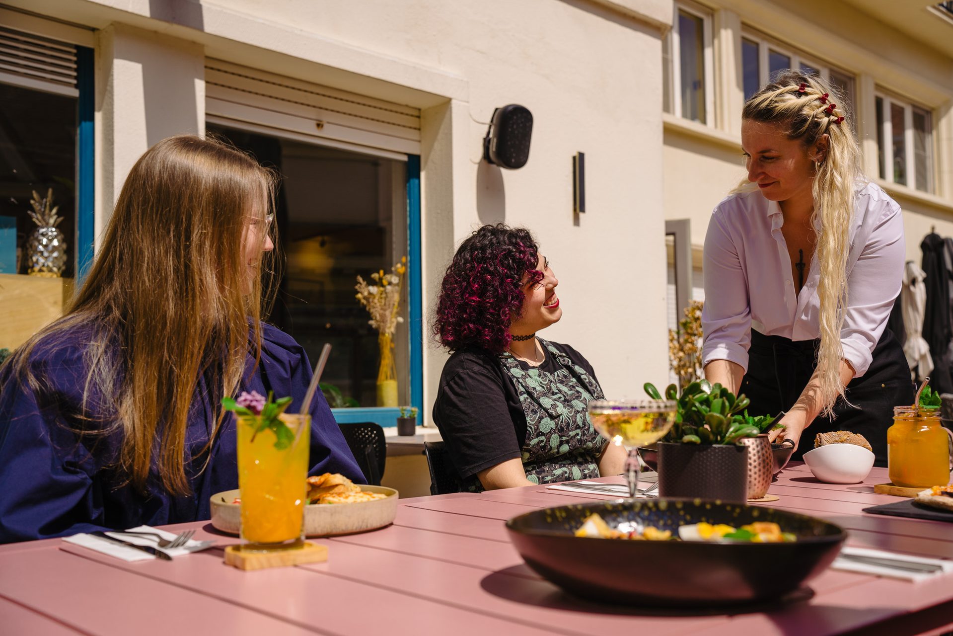 Guests enjoying the Dalu terrace
